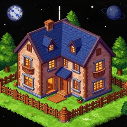 a large house, from a space theme Lucasarts point and click graphic adventure game made in 1995