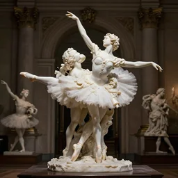 a stunning ballet sculpture by jacek szynkarczuk and caravaggio, hyperdetailed, cinematic shot, ultra realistic 8 k