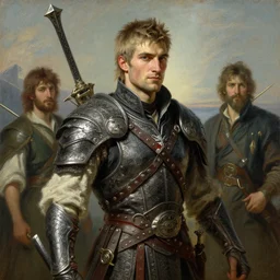 attractive male, skyrim, painting by gaston bussiere, craig mullins, j. c. leyendecker, edgar degas