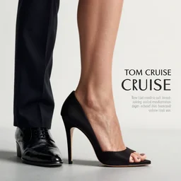 concept poster of tom cruise as james bond wearing woman ’ s high heels