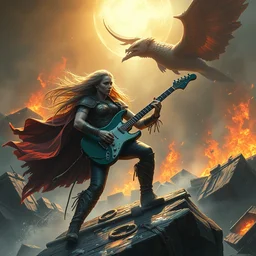 as the battle began the valkyrie picked up her guitar and began to play the epic metal ballad that would start ragnarok
