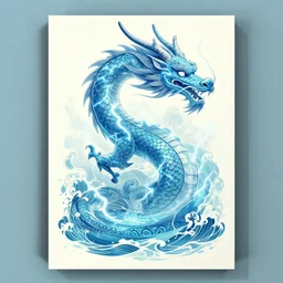 Poster art illustration of a Chinese lightning dragon in front of the sea during a storm by Cushart Krenz and Tomino Yoshiyuki, cliffs, clouds, dawn, thunder, pirate ships, 4k, HDR, colourful