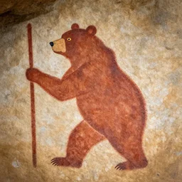 bear shaman, paleolithic cave painting