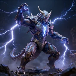 photography of a hyper realistic highly detailed stunning creature controlling highly detailed lightning storms, super power. professionnal digital art, artstatiom, stuning, intricate, complex, unreal engine 5.