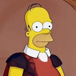 A highly detailed renaissance era portrait of the character, Homer Simpson.