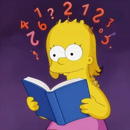 close up sci - fi lisa simpson, reading a math book, numbers flying around her head, centered, digital painting, smooth, sharp focus, illustration, artgerm, tomasz alen kopera, peter mohrbacher, donato giancola, joseph christian leyendecker, wlop, frank frazetta