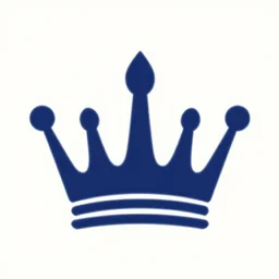 blue crown logo , vector illustration