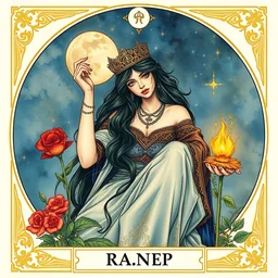 tarot cards. beautiful, realistic painting by mucha and kuvshinov and bilibin and malevich. synthwave watercolor, thick lining, manga, soviet realism