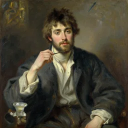 attractive male, painting by gustave moreau, j. c. leyendecker, claude monet