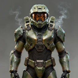 symmetry!! portrait of master chief from halo, intricate, elegant, smoke!! highly detailed, digital painting, artstation, concept art, smooth, sharp focus, illustration, art by artgerm and greg rutkowski and alphonse mucha
