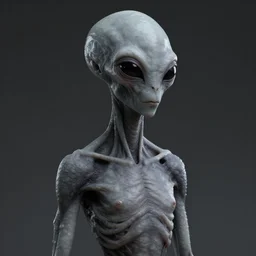 grey alien, bald, hyper detailed, digital art, trending in artstation, cinematic lighting, studio quality, smooth render, unreal engine 5 rendered, octane rendered, art style by klimt and nixeu and ian sprigger and wlop and krenz cushart.