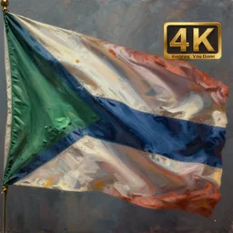 a flag, cinematic lighting, detailed oil painting, hyperrealistic, 8k
