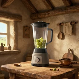 medieval cottage interior, blender animation