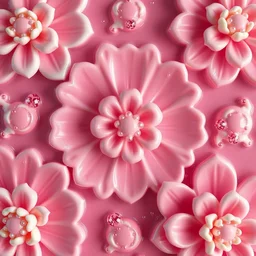 hd macro photography of a surface made of porcelain, cast glass and mercury bubbles in the style of andy warhol. : 3 d render of a rotational repeating victorian floral pattern by bridget riley. octane render. cgsociety. in the style of martin johnson heade