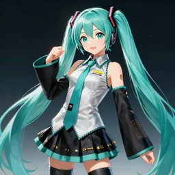 hatsune miku stunning ultra detailed 8k digital art trending on artstation