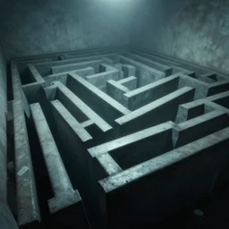 backrooms pipe haze maze, 5 point perspective, by simon stålenhag