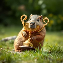 golden capybara trophy