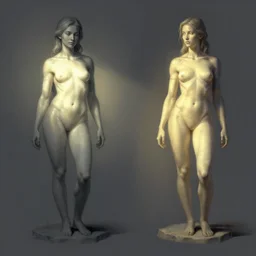 concept art illustrating the difference between shining light through and shining light on