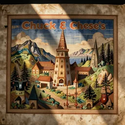 medieval manuscript art of chuck e cheese's