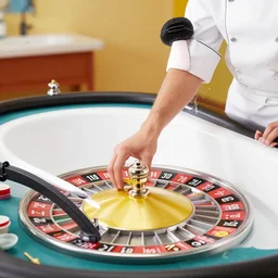 italian chef taking a bath on a roulette table, fisher - price scene from tv show photography