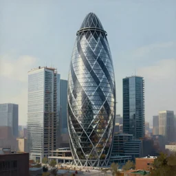a beautiful photorealistic painting of entrie building unfinished building by norman foster, postcyberpunk, archdaily, wallpaper, highly detailed, trending on artstation.