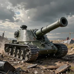 largest artillery ever built, devastating, post apocalyptic, in the style of ilya repin, shattered land, extreme details, hyperrealistic, maya render, blender, arthur, octane render, 8 k, dynamic lighting, realistic, 3 5 mm photograph