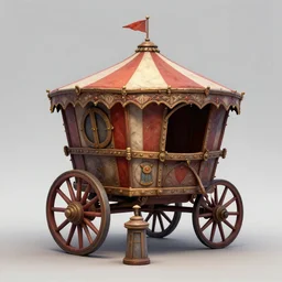 3d sculpt of a gypsy circus wagon, artstaton, League of Legends, digital illustration