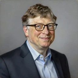 presidential portrait of bill gates by herbert e abrams, 1 9 8 2. oil on canvas. national portrait gallery