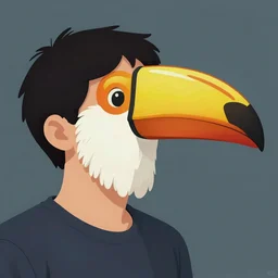 a man that has a bird beak, art by tsuaii, 4k