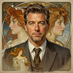 symmetry portrait of jeff goldblum, intricate, elegant, highly detailed, digital painting, artstation, concept art, smooth, sharp focus, illustration, art by artgerm and greg rutkowski and alphonse mucha