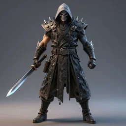 grim reaper in mortal kombat, videogame 3d render, 4k, artstation