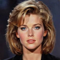 closeup portrait of olivia newton john in her 2 0 s, movie still grease ( 1 9 7 8 ), evening, highly detailed oil painting, vladimir volegov, artstation