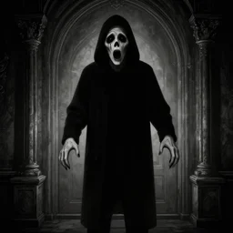Ted Cruz jumpscare, black and white, creepy lighting, scary, horror, ornate, eerie, fear, videogame screenshot