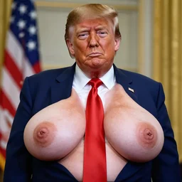 Donald trump with huge knockers