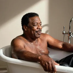bill cosby lurking in a bathtub, shooshing me