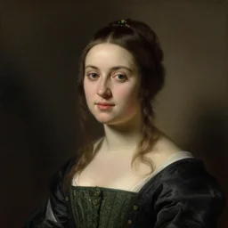 a portrait of a pretty young lady by anton pieck