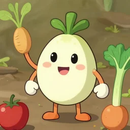 a anthropomorphic vegetables