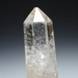 clear quartz crystal macro zoom shot studio lighting