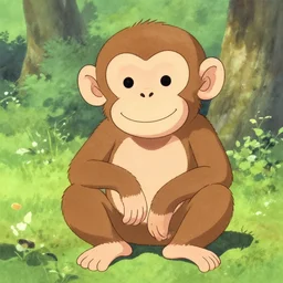 a happy monkey by yoshitaka amano