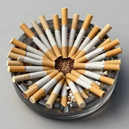 a giant brutalist filled with cigarettes!!! overflowing ashtray!!! filled with cigarettes, symmetrical!!, intricate, highly detailed, centered, digital painting, artstation, concept art, smooth, sharp focus, illustration, artgerm, tomasz alen kopera, peter mohrbacher, donato giancola, joseph christian leyendecker, wlop, boris vallejo