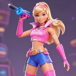 digital art of barbie in overwatch, official overwatch game art, trending on artstation, 8 k, rendered in octane, unreal engine