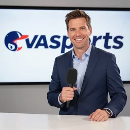 studio photo still of denis coderre, tvasports logo, tv host, radio microphone!!, baseball commentary, montreal expos!! baseball jersey, minimal complexity, by greg rutkowski, cushart krentz, artgerm, ross tran, conrad roset, 4 k, hd, hdr