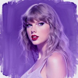 purple paint made of Taylor Swift