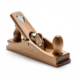 crystal hand plane, photorealistic, isolated on a pure white background, centered, entire object in frame, sharp focus, soft studio lighting