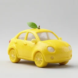 a lemon imitating a car