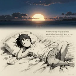 detailed sketch of letting go after focusing on your bodily sensations for a long time during a wake back to bed for a wake initiated lucid dream. resulting in a passive awareness or anchor. by makoto shinkai