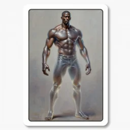 elegant hyper realistic intrincated concept art full body portrait painting, trading card game art, of a translucent muscular dark gritty old muscular crossfit alucard redesign, vivid color scheme, scary atmospheric lighting, on a dim iluminated ancient cave in the style of cristian sauret