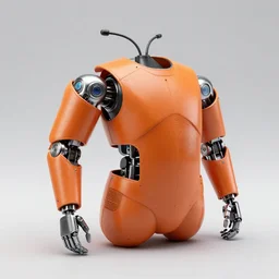 product photo of an orange with cybernetic augmentation