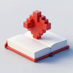 book made of tetris blocks, octane render, trending on artstation