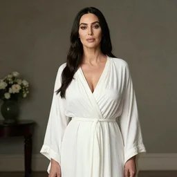 Monica Bellucci as a Goddess with a White Robe